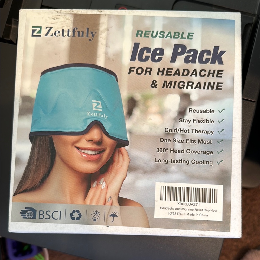 Zettfuly Reusable Ice Pack for Headache & Migraine